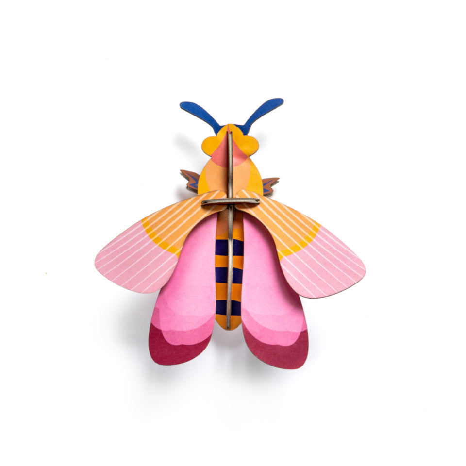 Pink Bee 3D decorative wall object.
