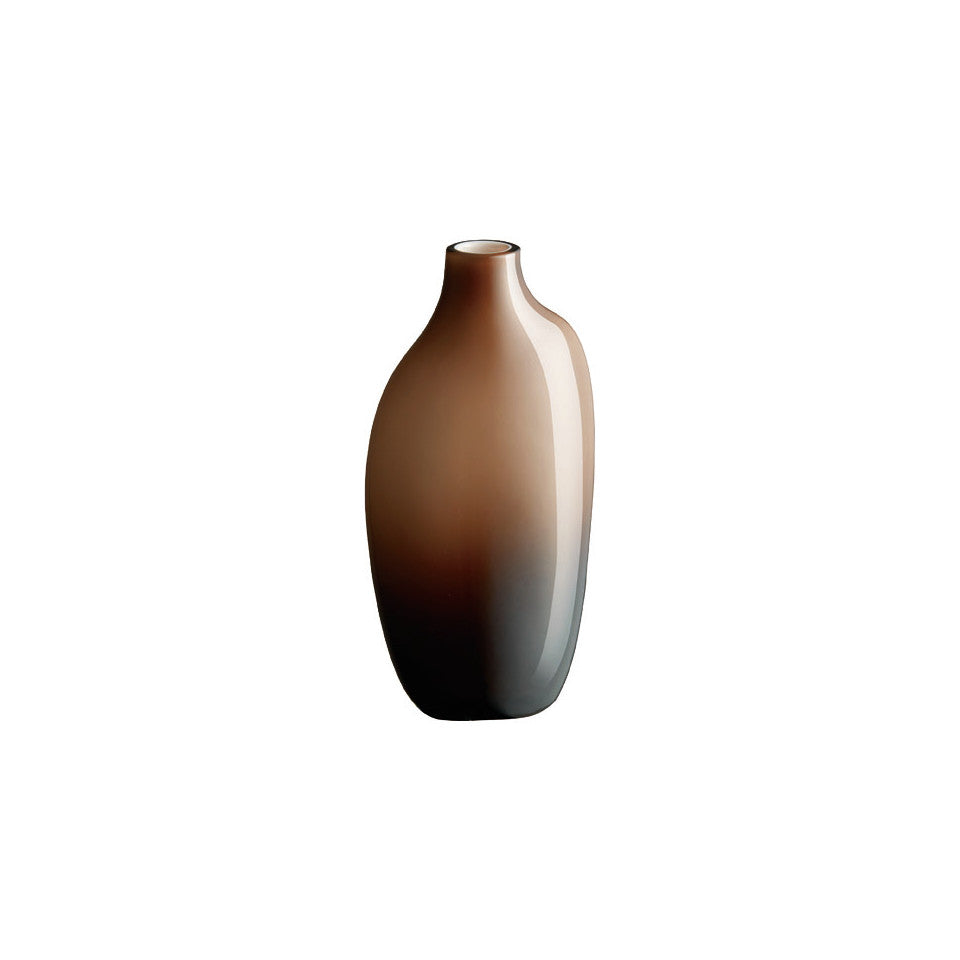 Sacco brown glass large vase.