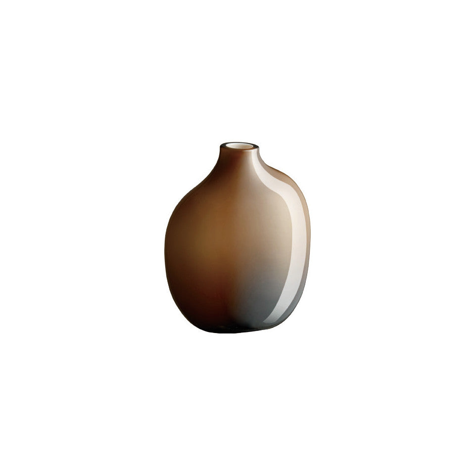 Sacco brown glass medium vase.
