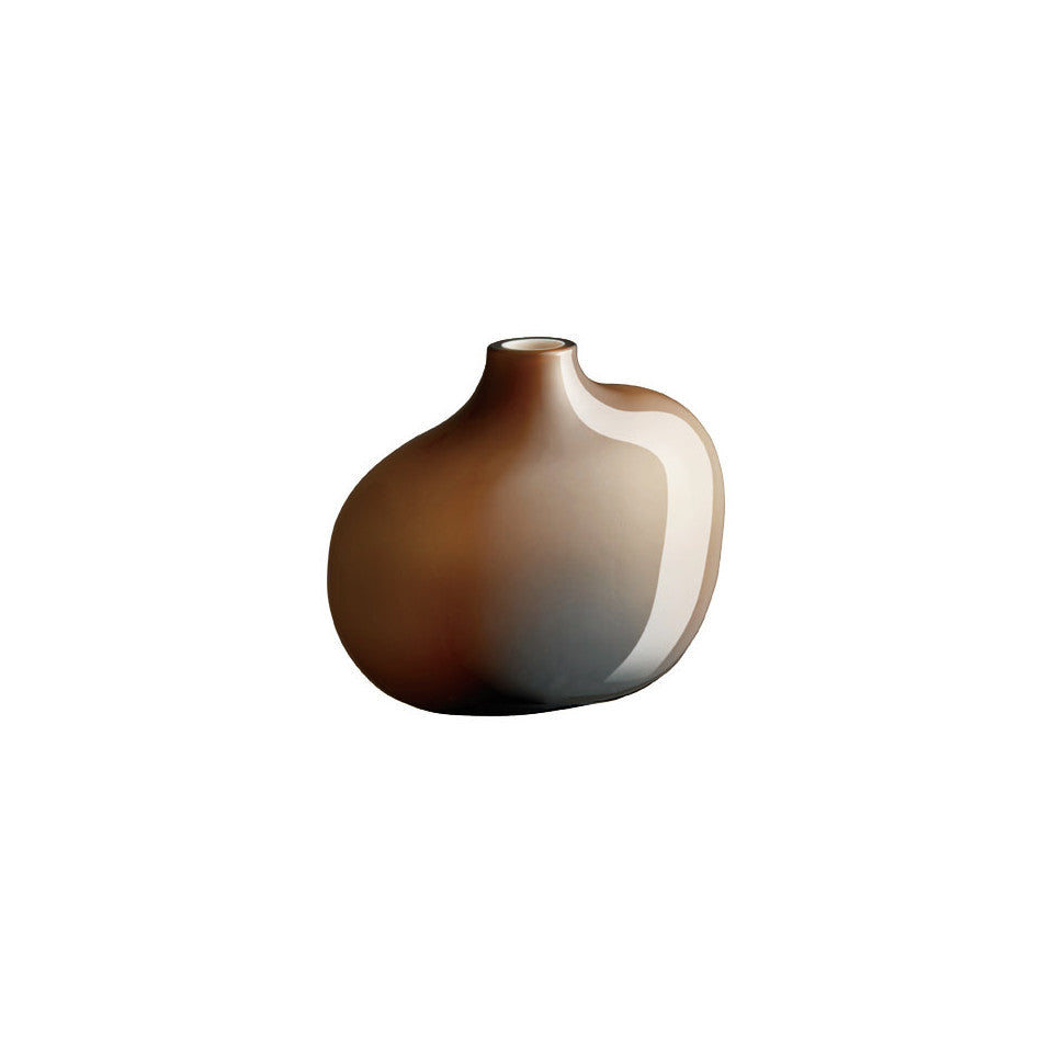 Sacco brown glass small vase.