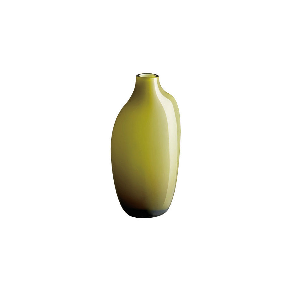 Sacco green glass large vase.