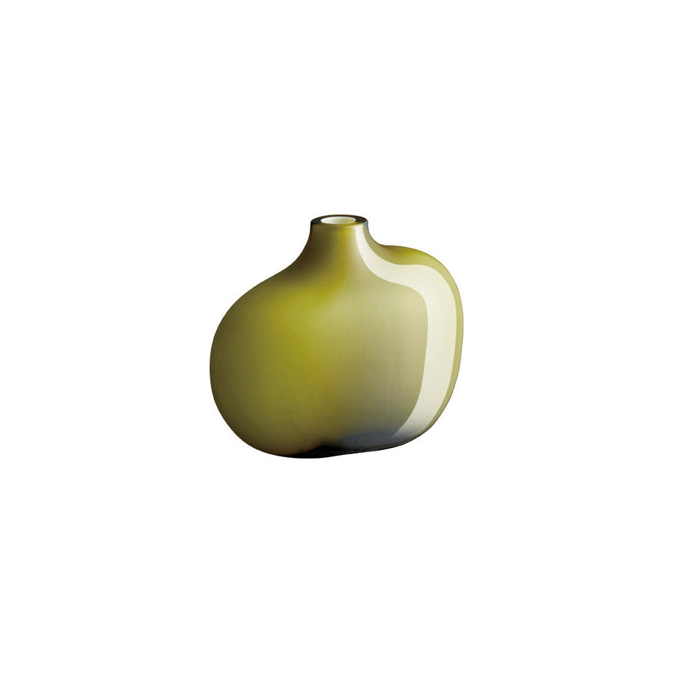 Sacco green glass small vase.