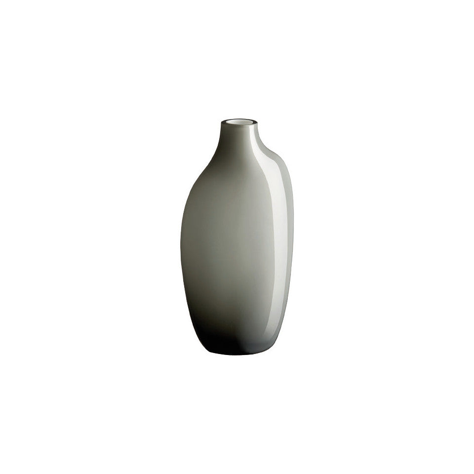 Sacco grey glass large vase.